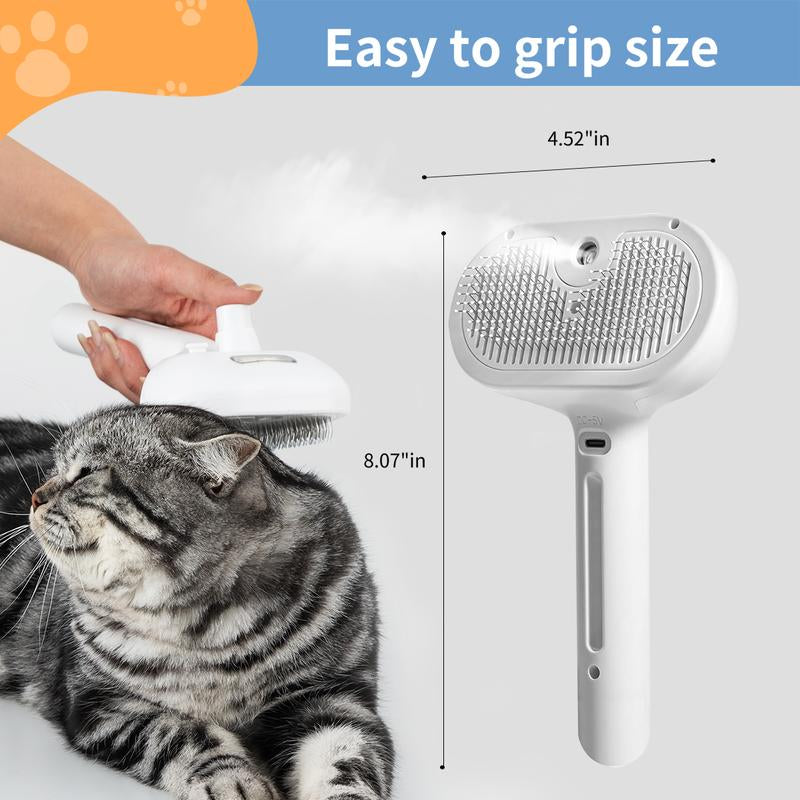 Ultimate Pet Hair Removal Comb - 2-in-1 Brush for Cats & Dogs with Shedding Button, Grooming & Massage Tool