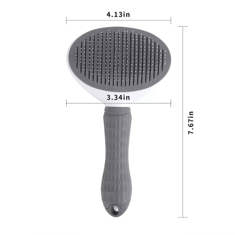 Self-Cleaning Pet Hair Removal Comb for Cats and Dogs - One-Button Slicker Brush